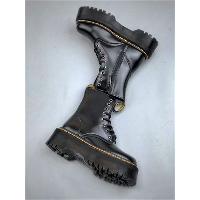 Ботинки Dr. Martens Martin Martin boots 1462 на молнии с высоким берцем и восемью отверстиями, плотная кожаная подошва черного цвета