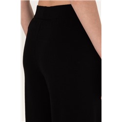 Kadın Siyah Loose Fit Triko Pantolon
