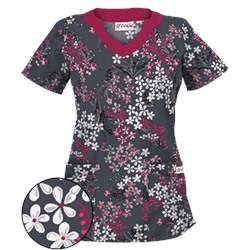 UA Leilani Pewter Scrub Top