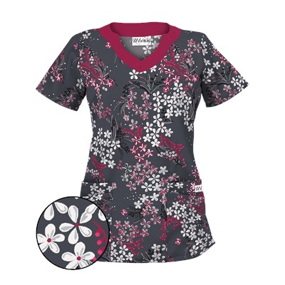UA Leilani Pewter Scrub Top