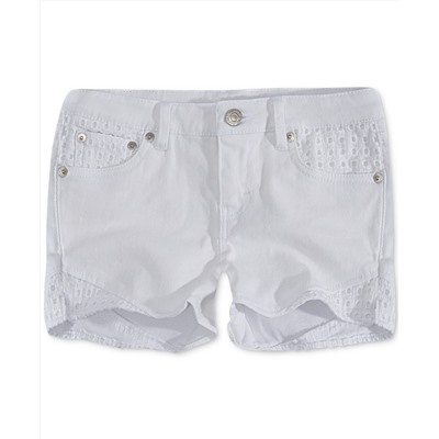 Levi's Big Girls Floral Embroidered Denim Shorts