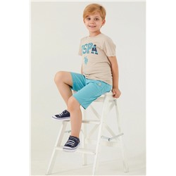 Erkek Çocuk Krem Pijama Takımı
