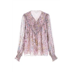 Blusa de seda Rosa claro