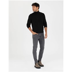 Siyah Slim Fit Basic Kazak