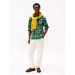 Regular Fit Plaid Stretch Oxford Shirt