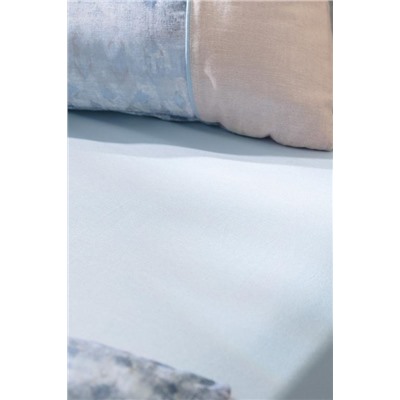 Robin King Size %100 Pamuk Madame Coco Crep Baskılı Nevresim Takımı - Mavi