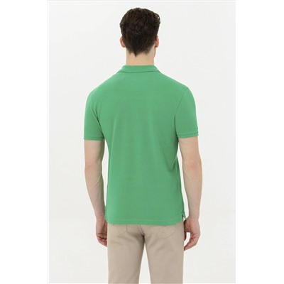 Erkek Yeşil Basic Polo Yaka Tişört