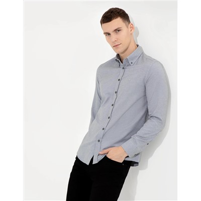 Haki Slim Fit Oxford Gömlek