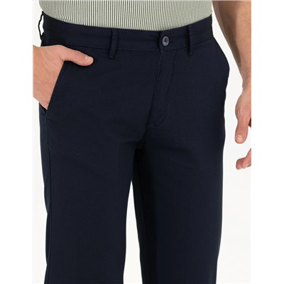 Lacivert Regular Fit Kanvas Pantolon