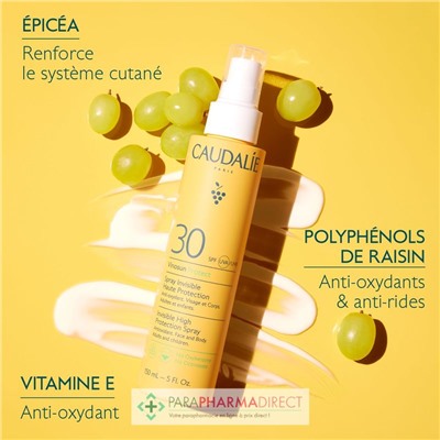 Caudalie Vinosun Protect - SPF30 - Spray Solaire Invisible Haute Protection 150ml