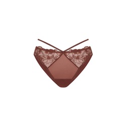 Braga brasileña encaje lurex marrón