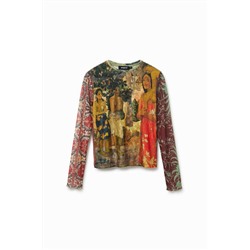 Camiseta mangas tul Polinesia