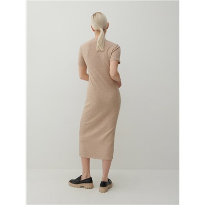 Kleid aus Rippstrickjersey