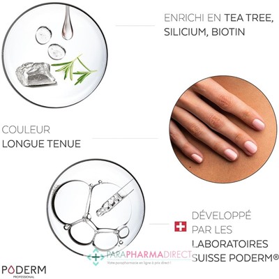 Poderm Vernis Tea Tree Color Care Rose n°143 8ml