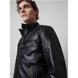 Bikerjacke mit Stehkragen