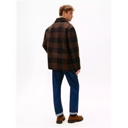 Wool Blend Check Chore Jacket