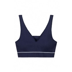 Sujetador seamless canalé azul