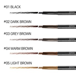 Natural Drawing Eyebrow Pencil #04 Warm Brown, Стойкий авто-карандаш для бровей с щеточкой