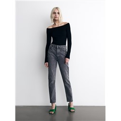 Jeans im Mom-Fit mit Elastanmischung