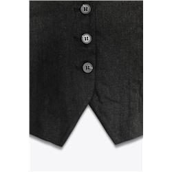 LINEN BLEND TAILORED WAISTCOAT