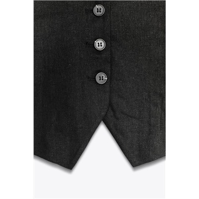 LINEN BLEND TAILORED WAISTCOAT