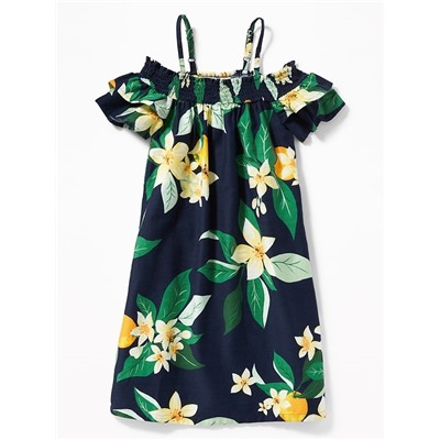 Off-the-Shoulder Swing Dress for Girls