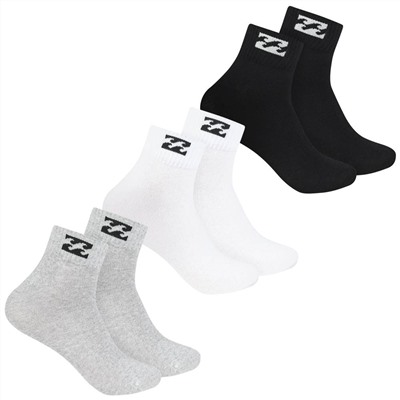 Billabong Unisex Quarter Socken 3 Paar multi BG-21 QUARTER