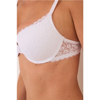 Sujetador push up GORGEOUS encaje floral blanco
