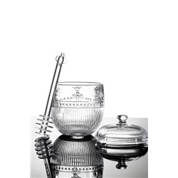 Abeille Kaşıklı Cam Bal Kavanozu - Şeffaf - 240 ml
