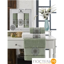 11295 Комп. Пол. MERZUKA махр. в короб. (50x90/2)(70х140/1) 3 шт. INCI зелёный