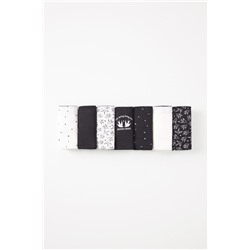 Pack 7 tangas algodón lisas y estampadas B&W