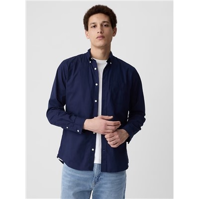 Stretch Poplin Shirt in Slim Fit