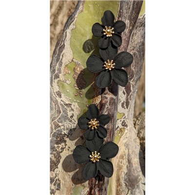 Ab.Zapatos PELLE Peque (550) Negro+Pendientes flores PA3768 Negro