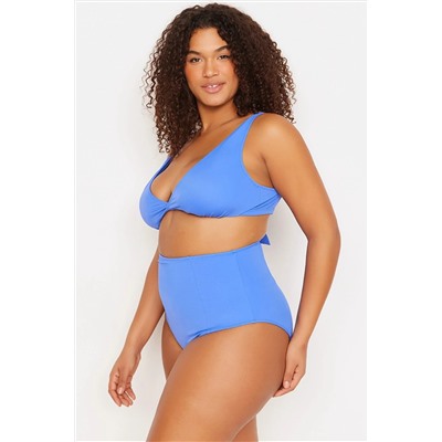 Trendyol Curve Mavi Yüksek Bel Bikini Altı TBBSS23CR00002