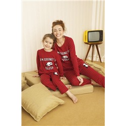 Siyah İnci Pamuklu Likralı Pijama Takım 21263126