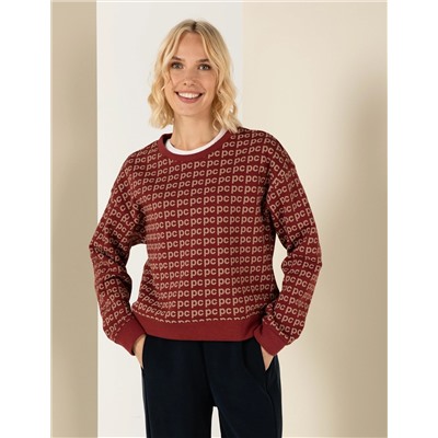 Bordo Crop Top Sweatshirt