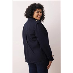 Koyu Mavi Büyük Beden Denim Ceket TBBAW26AG00004