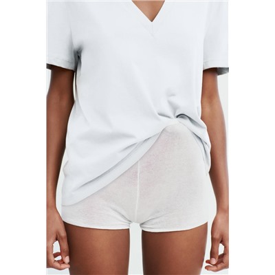 COTTON T-SHIRT WITH ENZYME FINISH