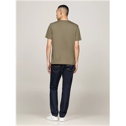 Tommy Ribbed Inset Logo T-Shirt