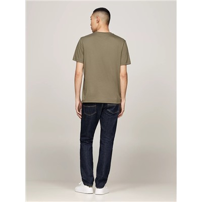 Tommy Ribbed Inset Logo T-Shirt