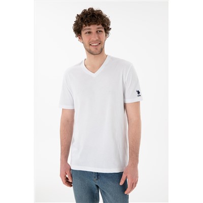 Erkek Regular Fit  V Yaka Antrasit Basic Tişört