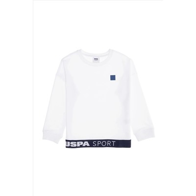 Erkek Çocuk Beyaz Sweatshirt