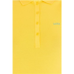 Kadın Sarı Basic Polo Yaka Tişört
