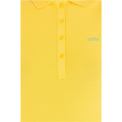Kadın Sarı Basic Polo Yaka Tişört