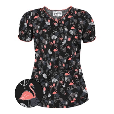 UA Stand Tall Black Scrub Top