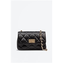 Bandolera de piel Negro y dorado - Firenze Artegiani