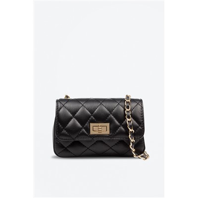 Bandolera de piel Negro y dorado - Firenze Artegiani