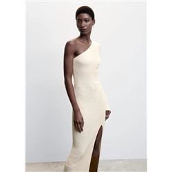 Vestido punto asimétrico -  Mujer | MANGO OUTLET España