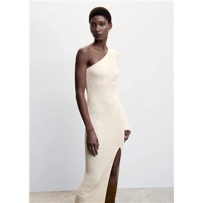 Vestido punto asimétrico -  Mujer | MANGO OUTLET España