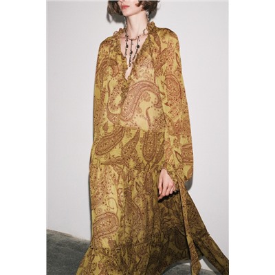 ZW COLLECTION LONG PRINTED DRESS
